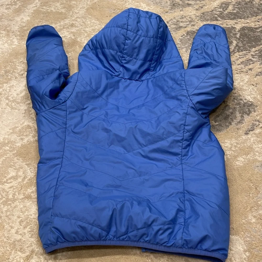 The North Face Girls Youth Jacket M 10/12 Reversible Quilted Hooded Full Zip